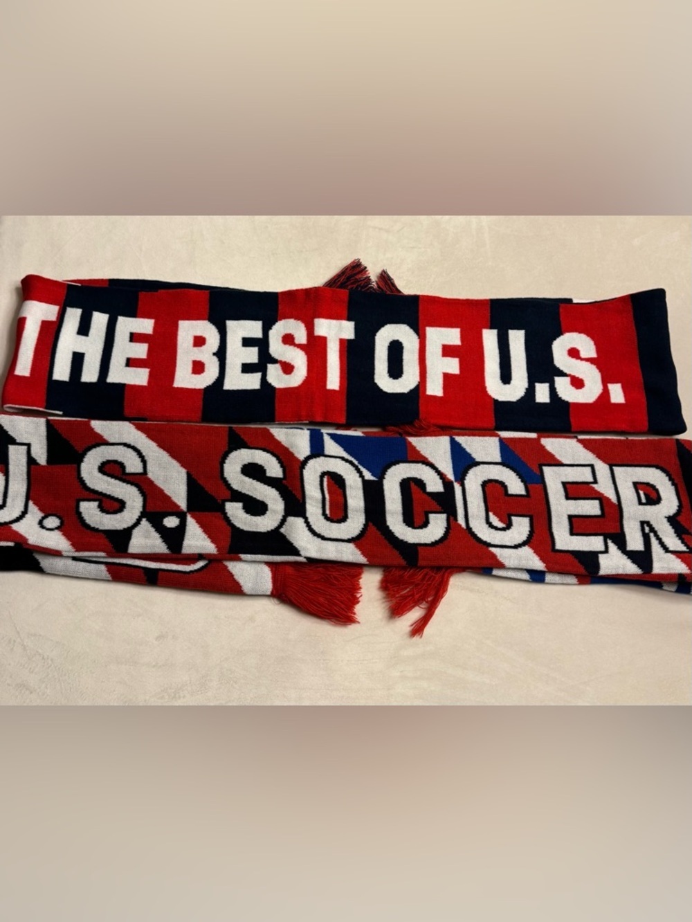 Lot of 2! Official U.S. SOCCER Double Sided Scarves Unisex FIFA - Picture 7 of 10